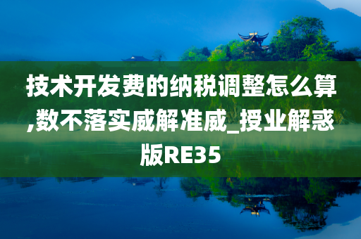 技术开发费的纳税调整怎么算,数不落实威解准威_授业解惑版RE35