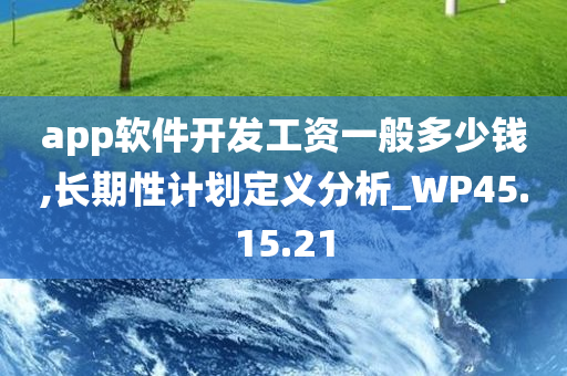 app软件开发工资一般多少钱,长期性计划定义分析_WP45.15.21