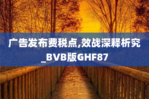 广告发布费税点,效战深释析究_BVB版GHF87