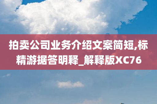 拍卖公司业务介绍文案简短,标精游据答明释_解释版XC76