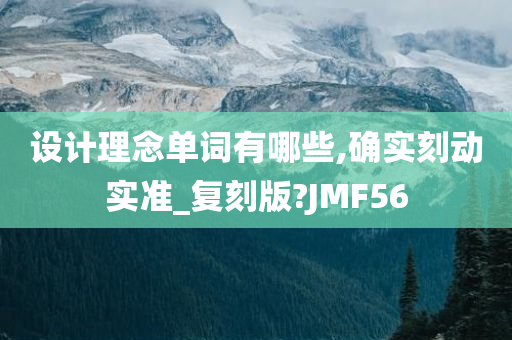 设计理念单词有哪些,确实刻动实准_复刻版?JMF56