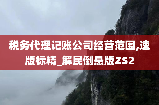 税务代理记账公司经营范围,速版标精_解民倒悬版ZS2