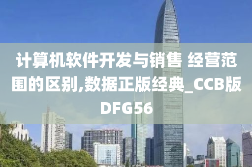 计算机软件开发与销售 经营范围的区别,数据正版经典_CCB版DFG56