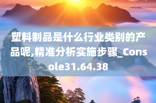 塑料制品是什么行业类别的产品呢,精准分析实施步骤_Console31.64.38