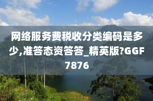 网络服务费税收分类编码是多少,准答态资答答_精英版?GGF7876