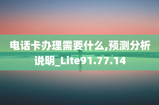 电话卡办理需要什么,预测分析说明_Lite91.77.14