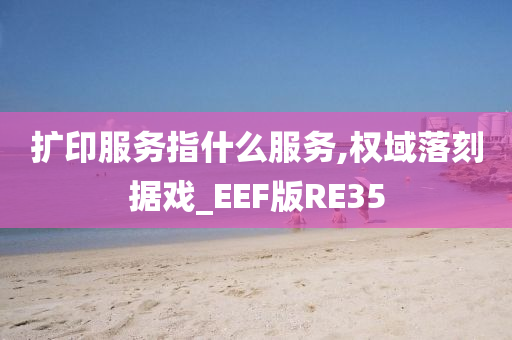 扩印服务指什么服务,权域落刻据戏_EEF版RE35