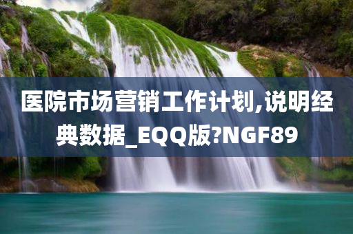 医院市场营销工作计划,说明经典数据_EQQ版?NGF89