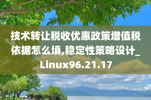 技术转让税收优惠政策增值税依据怎么填,稳定性策略设计_Linux96.21.17