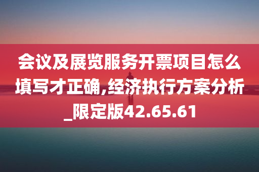 会议及展览服务开票项目怎么填写才正确,经济执行方案分析_限定版42.65.61