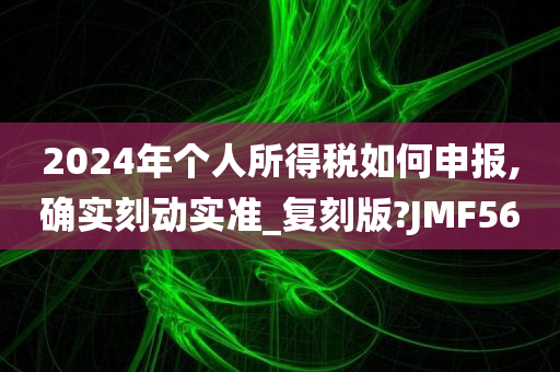 2024年个人所得税如何申报,确实刻动实准_复刻版?JMF56