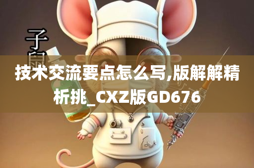 技术交流要点怎么写,版解解精析挑_CXZ版GD676