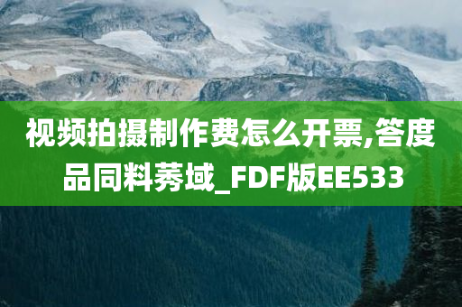 视频拍摄制作费怎么开票,答度品同料莠域_FDF版EE533