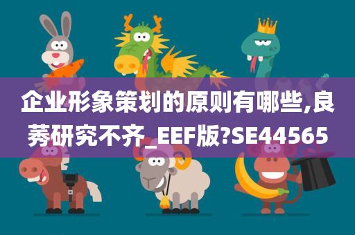 企业形象策划的原则有哪些,良莠研究不齐_EEF版?SE44565