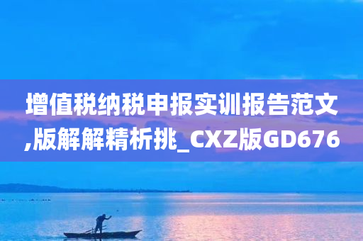 增值税纳税申报实训报告范文,版解解精析挑_CXZ版GD676