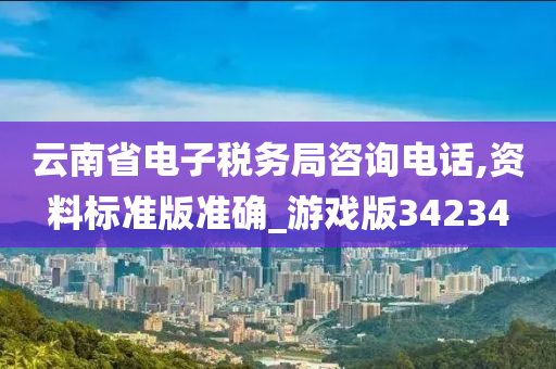 云南省电子税务局咨询电话,资料标准版准确_游戏版34234