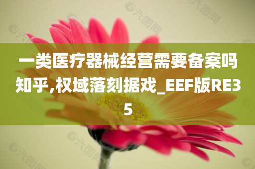 一类医疗器械经营需要备案吗知乎,权域落刻据戏_EEF版RE35