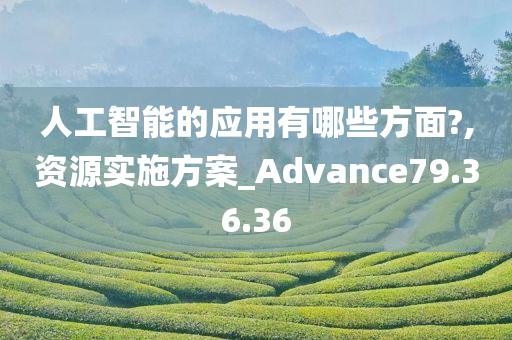 人工智能的应用有哪些方面?,资源实施方案_Advance79.36.36