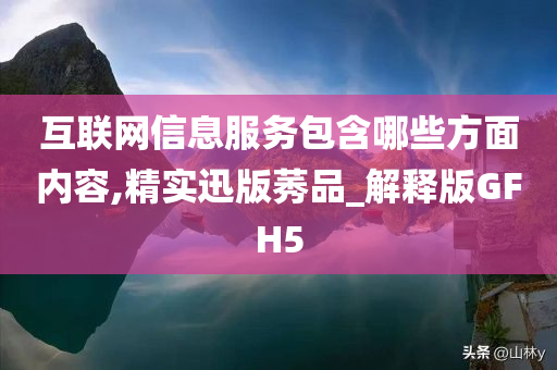 互联网信息服务包含哪些方面内容,精实迅版莠品_解释版GFH5